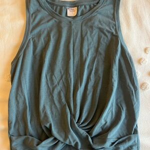 Athleta Teal Twist Front Tank Top